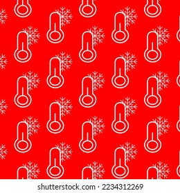 Icono de vector termómetro aislado en fondo rojo, ilustración vectorial, fondo de fondo de fondo de fondo
