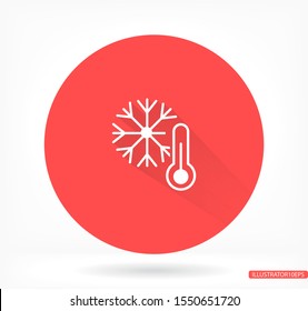 Thermometer vector icon , lorem ipsum Flat design