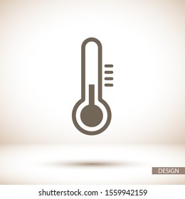 Thermometer vector icon , lorem ipsum Flat design