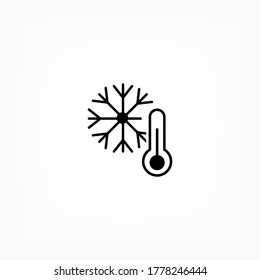 Thermometer vector icon , lorem ipsum Flat design