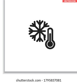 Thermometer vector icon , lorem ipsum Flat design