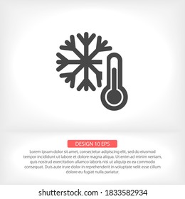 Thermometer vector icon , lorem ipsum Flat design