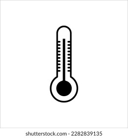 Thermometer vector icon. Thermometer for measuring the temperature of icons. The thermometer icon for weather. Thermometer icon flat design. isolated on white background