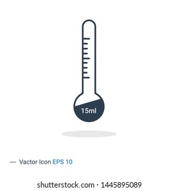 Thermometer Vector Icon, Medical thermometer to check fever, . Silhouette symbol. Meteorological thermometers on a white background.