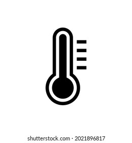 thermometer vector icon on white background