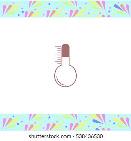 Thermometer vector icon on white background. Isolated illustration. Business picture.