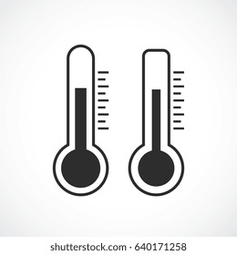 Thermometer vector icon on white background. Thermometer eps sign.