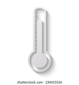 thermometer vector icon - paper illustration