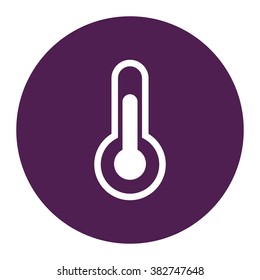 Thermometer. Vector icon purple
