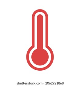 Thermometer vector icon. Red symbol