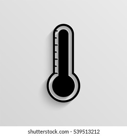 Thermometer vector icon with  shadow
