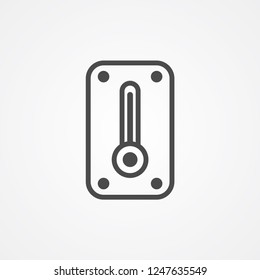 Thermometer vector icon sign symbol