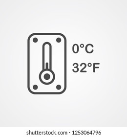 Thermometer vector icon sign symbol