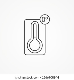 Thermometer vector icon sign symbol