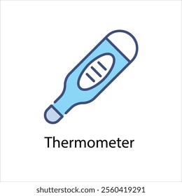 Thermometer vector icon stock illustration