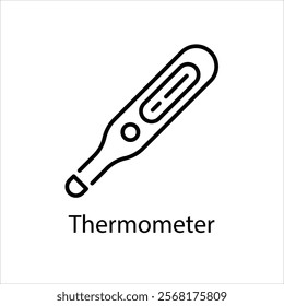 Thermometer Vector icon stock illustration