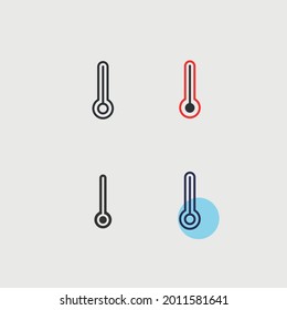 thermometer vector icon temperature degrees