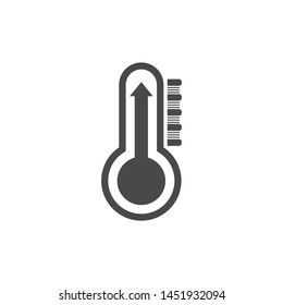 Thermometer vector icon with temperature half scale for weather