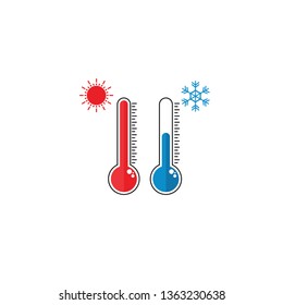 Thermometer Vector Icon, temperature thermometer icon-mercury illustration-temperature isolated-measure icon-meteorology illustration - Vector 