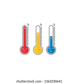 Thermometer Vector Icon, temperature thermometer icon-mercury illustration-temperature isolated-measure icon-meteorology illustration - Vector 