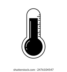Thermometer-Vektorgrafik-Symbol, Wetter-Thermometer-Symbol oder -Zeichen