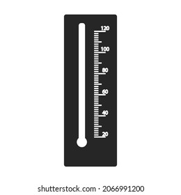Thermometer vector icon.Black vector icon isolated on white background thermometer.