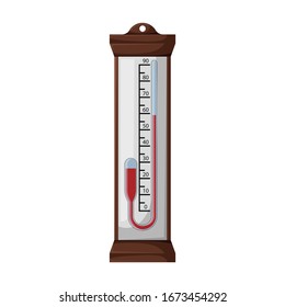 Thermometer vector icon.Cartoon vector icon isolated on white background thermometer.