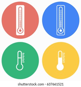 Thermometer vector icons set. Illustration isolated for graphic and web design.