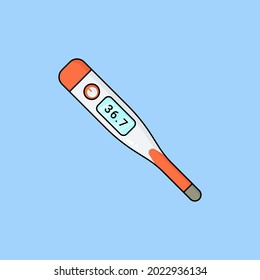 thermometer vector illustration. flat design