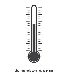 The thermometer vector illustration in flat style