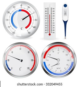 Thermometer. Vector Illustration isolated on white background.