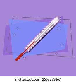 Thermometer vector illustration. Temperature, medical exam, diagnosis. Medical items concept. Vector illustration can be used for topics like medicine, health, hospital