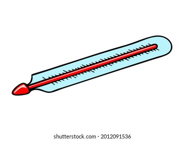 thermometer vector illustration,isolated on white background,top view