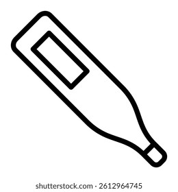 Thermometer Vector Line Icon Design