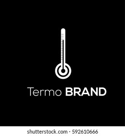 Thermometer vector logo design template