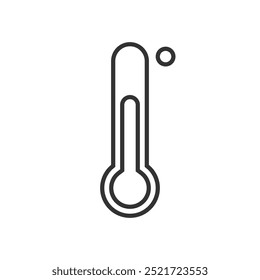 Thermometer vector outline icon illustration.