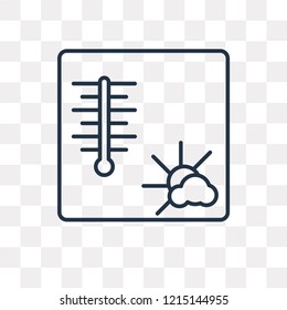 Thermometer vector outline icon isolated on transparent background, high quality linear Thermometer transparency concept can be used web and mobile