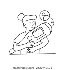 Ilustraciones del contorno del Vector del termómetro. Archivo EPS 10