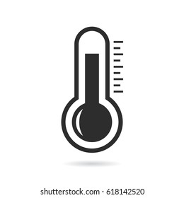 Thermometer vector pictogram on white background