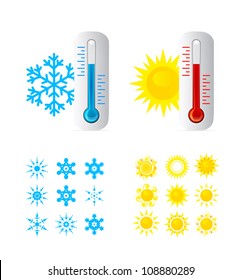 Thermometer vector set.