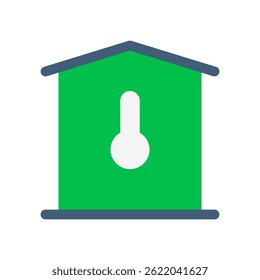 Vetor termômetro para medição de temperatura e monitoramento do clima. Ilustração com termômetro de mercúrio. Conceito de acompanhamento do tempo para uso diário. Ícone Simples