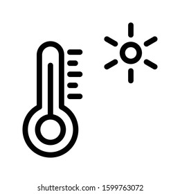 thermometer vector thin line icon 