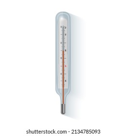 Termómetro en el vector.Termómetro para medir la temperatura corporal en formato vectorial eps 10