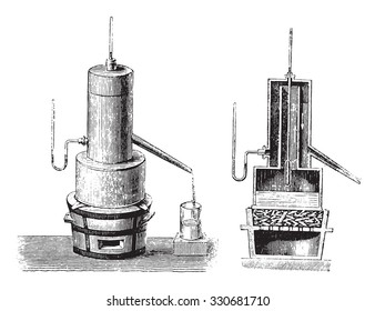 The Thermometer, vintage engraved illustration.

