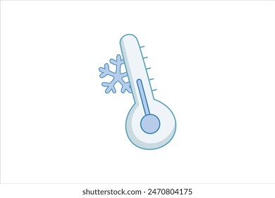 Thermometer Weather Flat Sticker Design