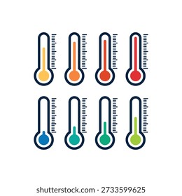 Thermometer, weather icon. Temperature thermometer icon collection