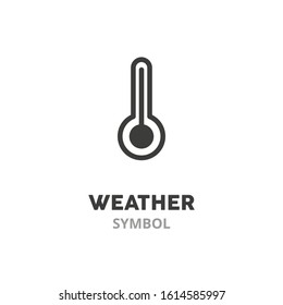 Thermometer, weather thin line icon. Vector illustration symbol elements for web design.
