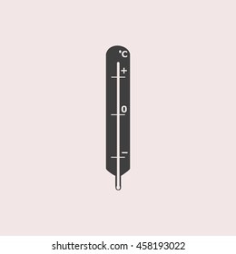 Thermometer web icon. Isolated illustration