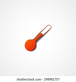 Thermometer web icon on white background