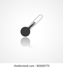 Thermometer web icon on white background